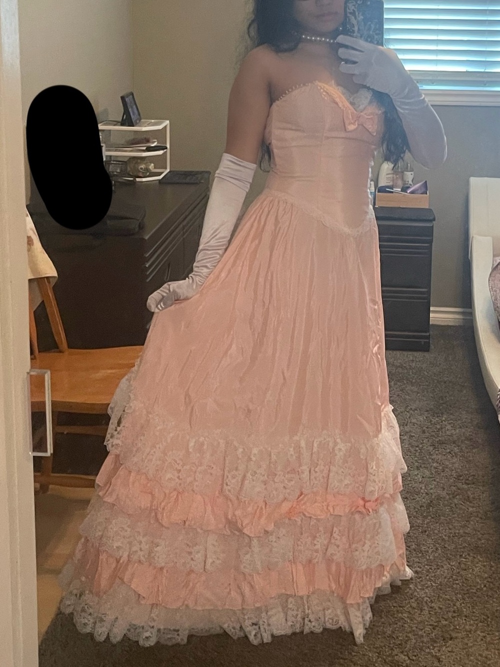 Alfred Angelo Pale Pink Lace Tiered Ball Gown for Girls